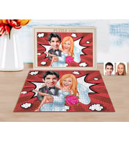 BK Gift Kişiye Özel Evleniyoruz Karikatürlü 1000 Parça Profesyonel Puzzle-9