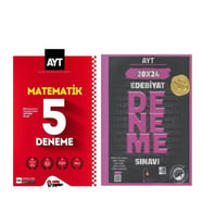 Edebiyat Sokağı AYT Edebiyat 20 x 24 Deneme ve Metin AYT Matematik 5 Deneme Seti 2 Kitap