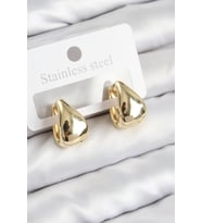 Pirinç Halka Model Gold Renk Kadın Küpe (Altın)