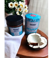 Bihal Hindistan Cevizi Kokulu Doğal Soya Wax Ahşap Fitil Mum (100ml - 230 gr)