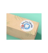 Erkek Bebek Ben Diş Çıkardım Sticker Diş Buğdayı Mavi Mat Etiket 4 Cm (40 ADET)