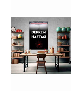 Deprem Haftası Fotoğraf Panosu Branda 100x150
