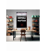 Deprem Haftası Fotoğraf Panosu Branda 100x150