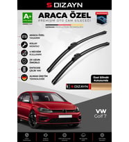 S-Dizayn VW Golf 7 Ön Cam Silecek Seti 2012-2020 Premium Araca Özel 65-45 Cm A+ Kalite