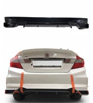 🚘 Honda Civic FB7 Egzoz Görünümlü Arka Tampon Difüzör (Plastik – Boyasız)  Sportif & Şık Tasarım (Standart)