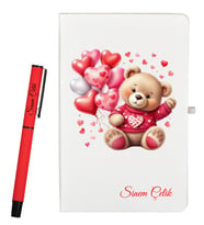 Sevgiliye Hediye Kişiye Özel Defter ve Roller Kalem Seti