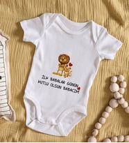 BK Kids İlk Babalar Günü Tasarımlı Bebek Body Zıbın - Model 3