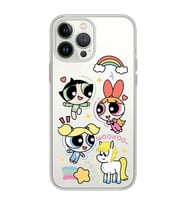 Iphone 15 Pro Uyumlu Powerpuff Girls Desenli Şeffaf Telefon Kılıfı