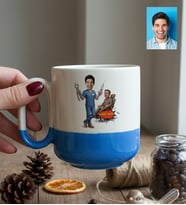 Kişiye Özel Karikatürlü Erkek Diş Hekimi Kupa Bardak Pro Tıp Bayramı Hediyesi