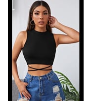 Fantezia Night Kadın Yeşil Çapraz Bağlamalı Crop Top Büstiyer