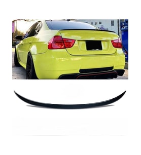 bmw e90 uyumlu (2006-2012) uyumlu plastik parlak siyah m3 spoiler