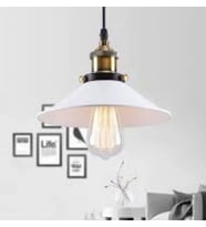 mylights  retro  metal sarkıt avize rustik tekli sarkıt beyaz başlık  23cm