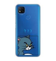 Xiaomi Redmi 9C / 10A Uyumlu Tom ve Jerry Tasarımlı Şeffaf Telefon Kılıfı