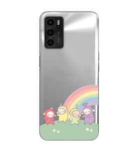 Oppo A16 Uyumlu Teletubbies Desenli Şeffaf Telefon Kılıfı