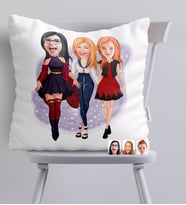 BK Gift Kişiye Özel Bekarlığa Veda Karikatürlü Beyaz Yastık-2