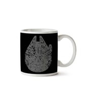 Millennium Falcon Diagram Star Wars İki Tarafı Baskılı Kupa Bardak