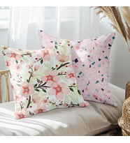 eJOYA Çiçek Tasarımlı 2'li Yastık İçi Ve Kırlent Kılıfı 45cm 113533