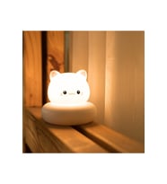 Sevimli Karikatür Led Gece Lambası, USB ile Çocuk ve Yatak Odası İçin (Krem)