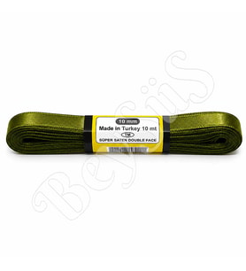 Saten Kurdele 10 mm Yeşil