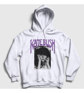 Presmono Unisex Beyaz Poster Kate Bush Kapüşonlu Sweatshirt 523933tt (Beyaz)
