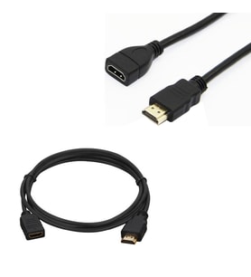 HDMI KABLO ERKEK DİŞİ GOLD UÇLU 25 CM UZATMA (MİNİ HD REC. İÇİN)