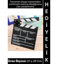 #Sinema Dekoratif Çalışma Odası Ev Ofis Hediyelik Süs Eşya Nostaljik Retro Yazı Yazılabilir Ahşap Şı