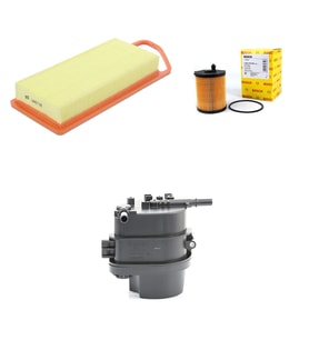 Bosch Filtre Bakım Seti Citroen C3 1.4 HDI Dizel 2002-2008 Hava + Yağ f. + Yakıt Filtre Bosch