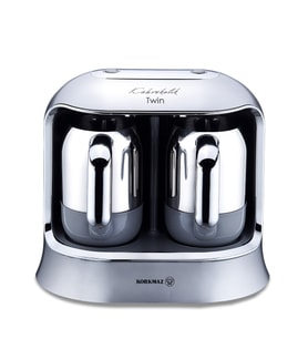 Korkmaz Kahvekolik Twin Kahve Makinesi Inox Krom A861-06