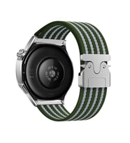 Samsung Watch 46mm Gear S3 22mm Kordon Kelebek Klipsli Naylon Kumaş Hasır Örgülü (Yeşil)