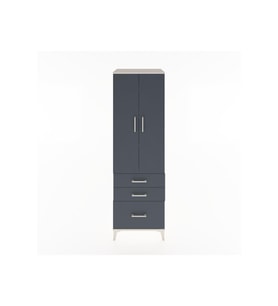 Hyperion Dolap 4 Raflı 3 Çekmeceli 2 Kapaklı 60x44x195 Aytaşı-Antrasit