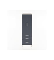 Hyperion Dolap 4 Raflı 3 Çekmeceli 2 Kapaklı 60x44x195 Aytaşı-Antrasit
