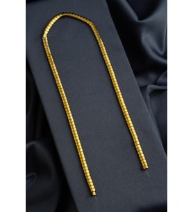 Hematit Doğal Taş Parlak Gold Yassı Balık Sırtı Kesim 5x4mm Dizi [AA]