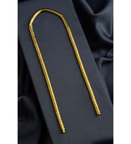 Hematit Doğal Taş Parlak Gold Yassı Balık Sırtı Kesim 5x4mm Dizi [AA]