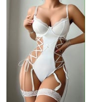 Kadın Fantezi Jartiyer Takım / Hediye / Babydoll / Bodysuit