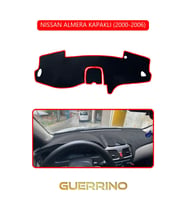 NİSSAN ALMERA KAPAKLI 2000-2006TORPİDO KORUMA HALISI KIRMIZI KENAR