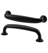 Ikea ENERYDA kulp siyah ve gümüş krom kaplama, 112 mm, 2 adet