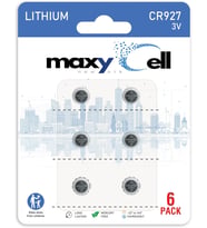 MaxyCell 6 Adet CR927 Lityum Düğme Pil 3V DL927 CX927 ECR927 GR927 BR927
