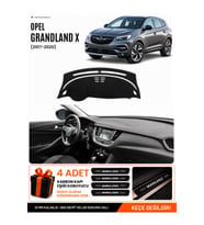 OPEL GRANDLAND X (2017-2020) Uyumlu Torpido Örtüsü Torpido Kılıfı - Siyah