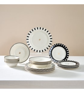 Karaca Elegance Bone 50.Yıl İmza Koleksiyonu Kore 24 Parça 6 Kişilik Yemek Takımı