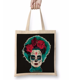 Day Of The Dead Bride Bez Çanta Uzun Saplı