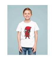 Deadpool Baskılı Unisex Çizgi Film Çocuk Tişört (1-12 Yaş)