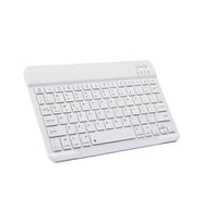 Apple iPad Air 5 Tablet İçin Uyumlu Slim Şarjlı Türkçe Bluetooth Klavye (Beyaz)