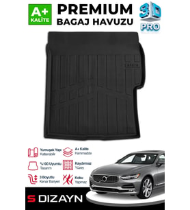 S-Dizayn Volvo S90 Plug-IN 3D Pro Bagaj Havuzu 2016 Üzeri A+ Kalite