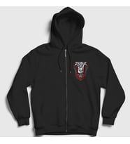 Presmono Unisex Siyah Skull Güreş Wwe Edge Fermuarlı Kapüşonlu Sweatshirt 524907tt