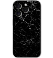 İphone 15 Pro Max Kılıf HD Desen Baskılı Kılıf - Siyah Mermer