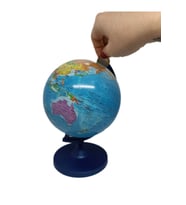 Siyasi Dünya Küresi Kumbara 16 Cm Çaplı Konsept Kumbara (Mavi)