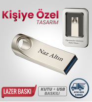 Kişiye Özel 32 GB Usb Bellek Hediyelik Usb Flash Bellek Şık + Metal Kutulu