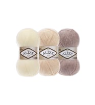 Alize Şal Sim Örgü İpi - 3 Renkli Set