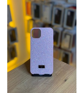 İPhone 15 Plus / 14 Plus Uyumlu Taş Desenli Silikon Yumuşak Kılıf (Pembe)