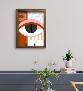 BK Gift Otel Odası Konseptli Doğal Masif Ahşap Çerçeveli Tablo 45x65cm-66